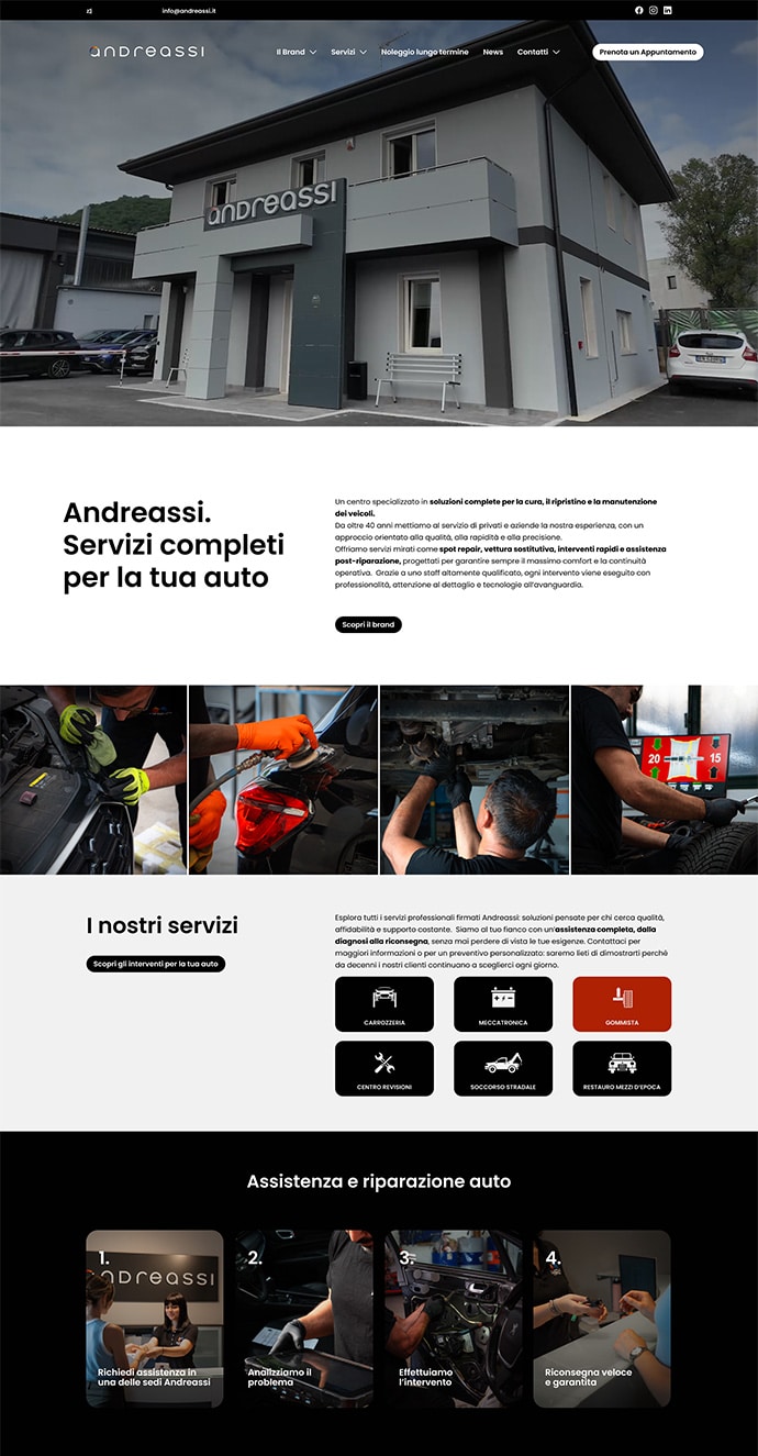 sito web andreassi template contatti